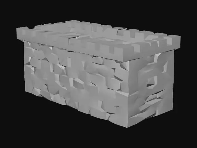 3D model for An anime medieval wall, just straight 
and small no flags or windows no doors no towers and flat