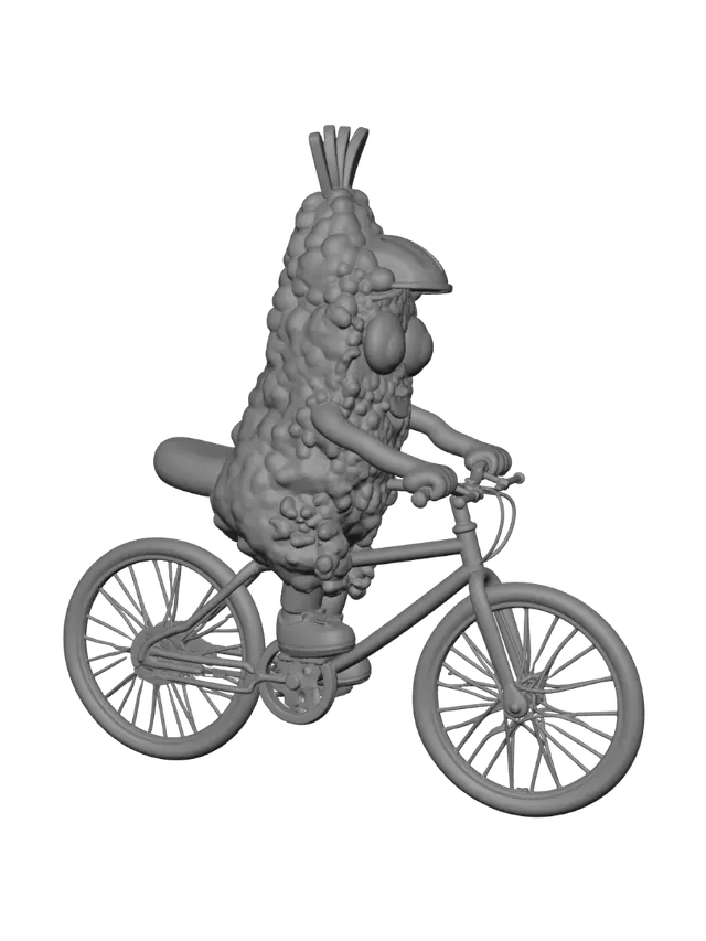 3D model for Clucky on Wheels