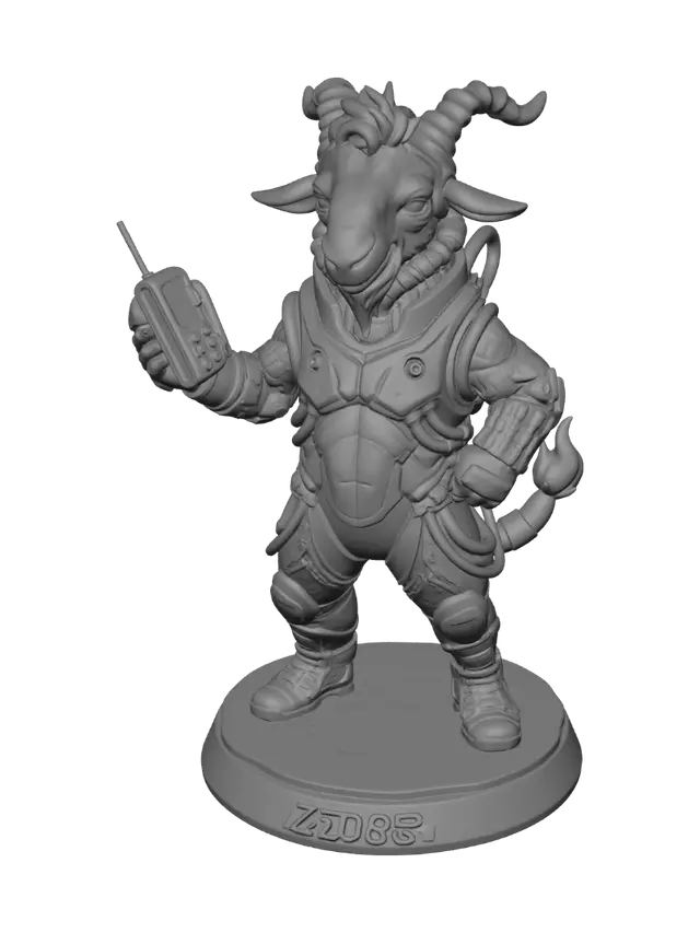 3D model for Neon Armored Goat 2086