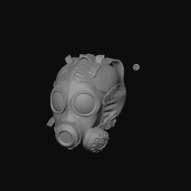 3D model for Gas Mask 3D Render