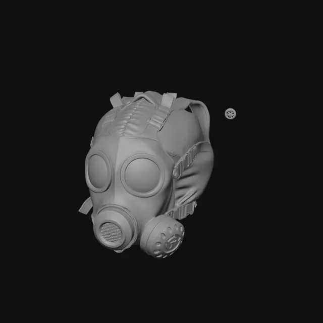3D model for Gas Mask 3D Render