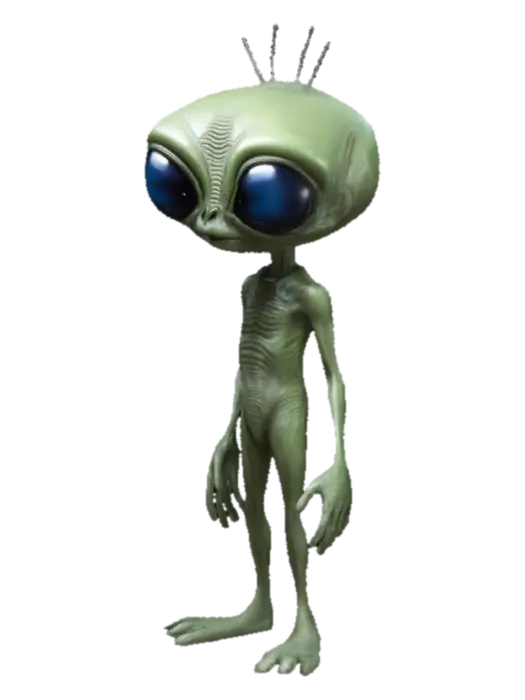 alien from cinema 60's - Film 3D model, vytvořený pomocí AI