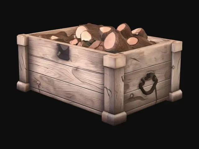 3D model for Crate of Firewood