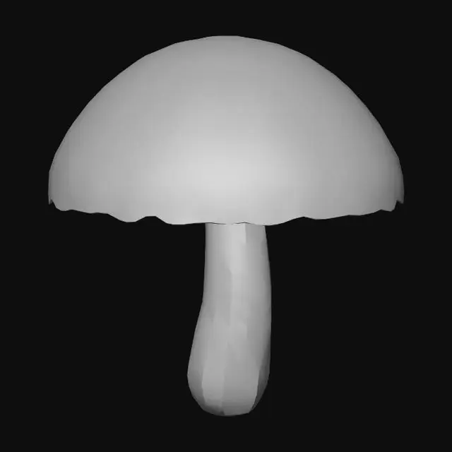 3D model for White Button Mushroom