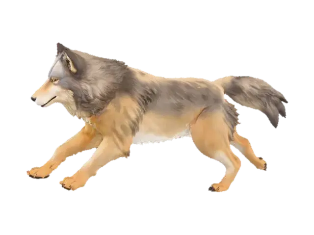 Running Wolf - Figurines 3D model, vytvořený pomocí AI