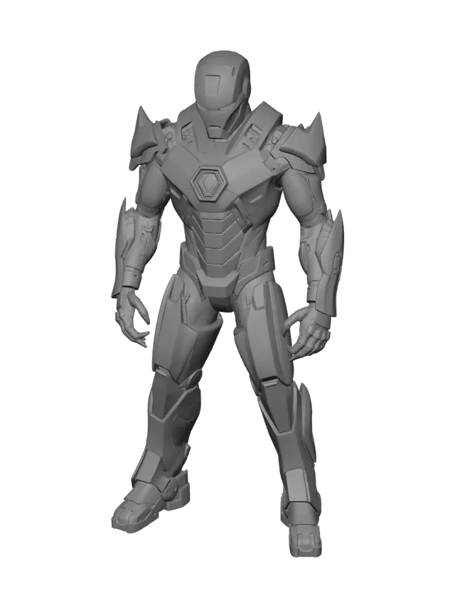 3D model for make me a iron man that is dangerous and evil