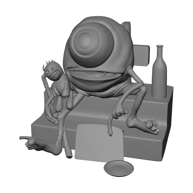 3D model for Cautionary One-Eyed Monster