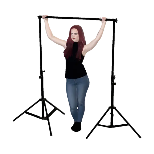 Red-Haired Woman Holding a Frame 3D model, vytvořený pomocí AI