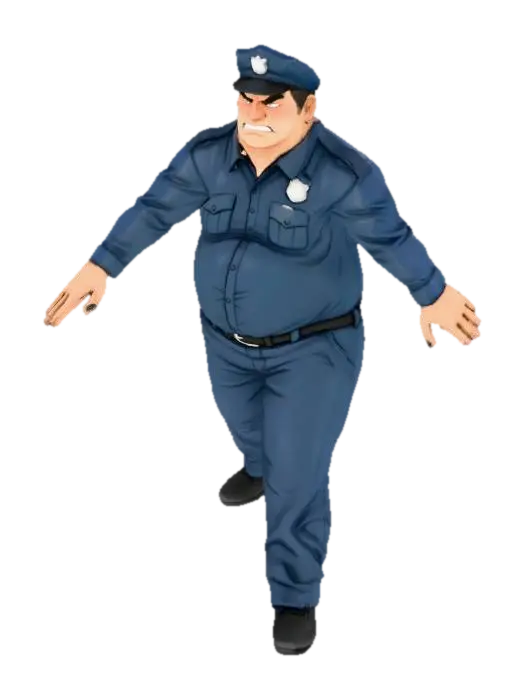 Modello 3D tpose cop, generato dall’IA