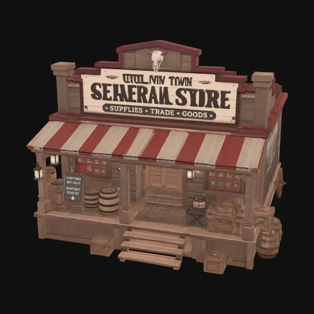 3D model for Outlaw Town General Store