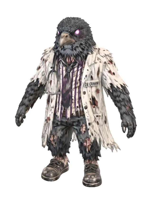 Dr Kraven the Raven - Badguy 3D model, vytvořený pomocí AI