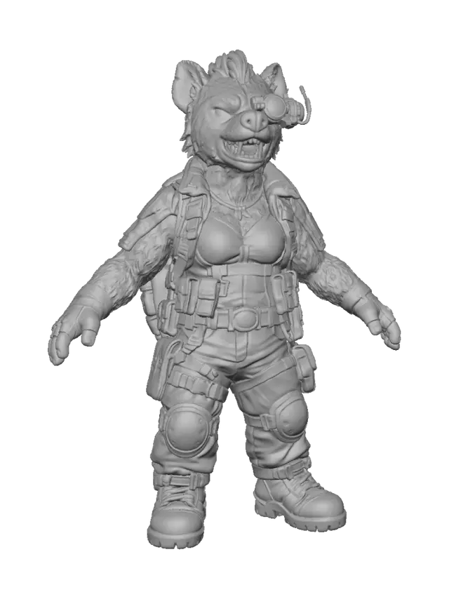 3D model for Cyber Hyena Commando