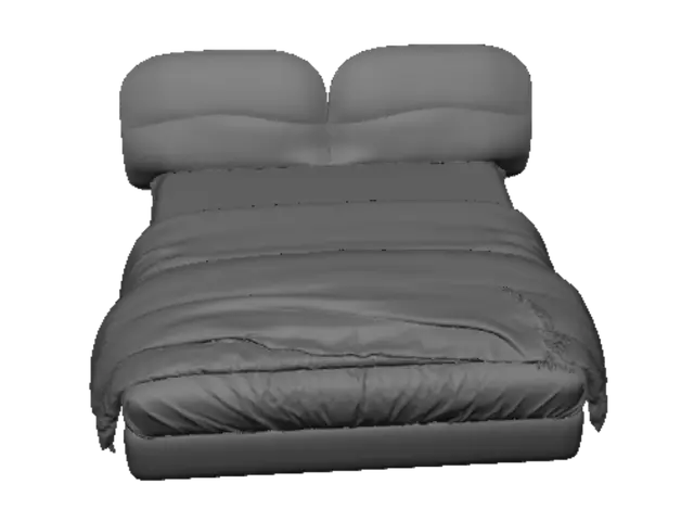 3D model for Cream Cloud Platform Bed