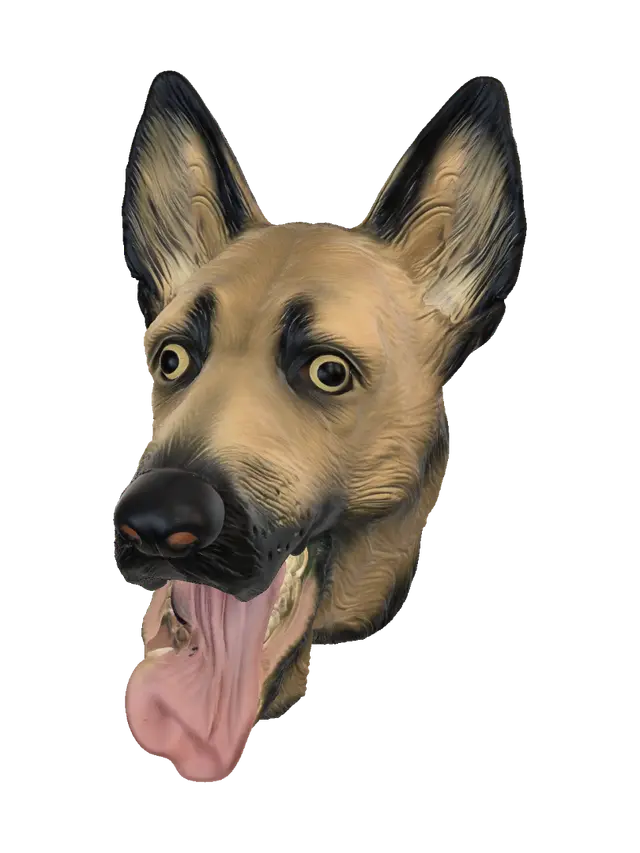 3D model for German Shepherd Mask