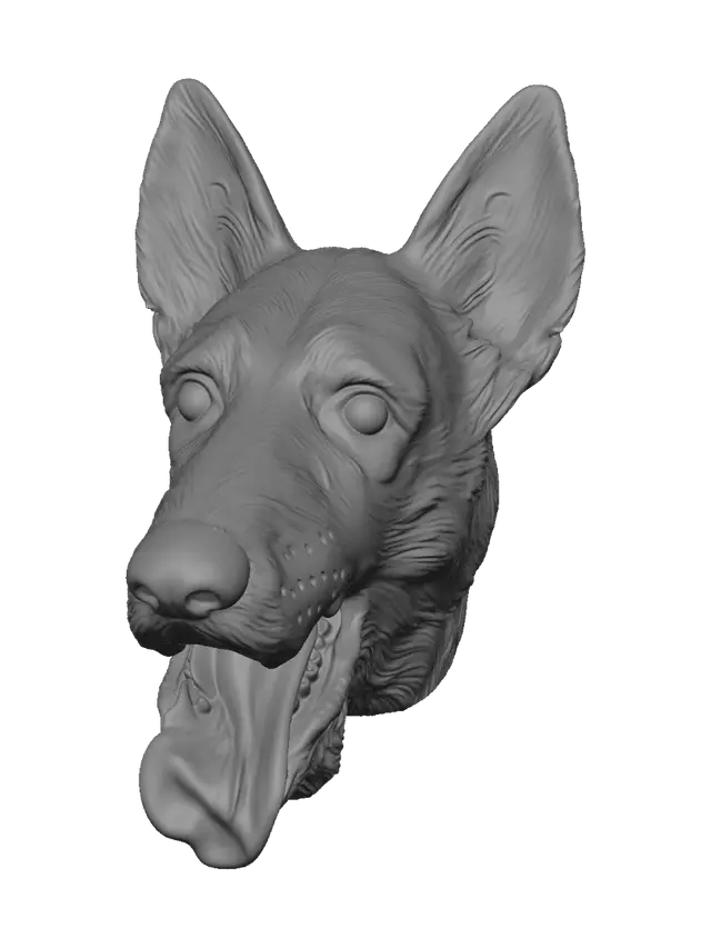 3D model for German Shepherd Mask