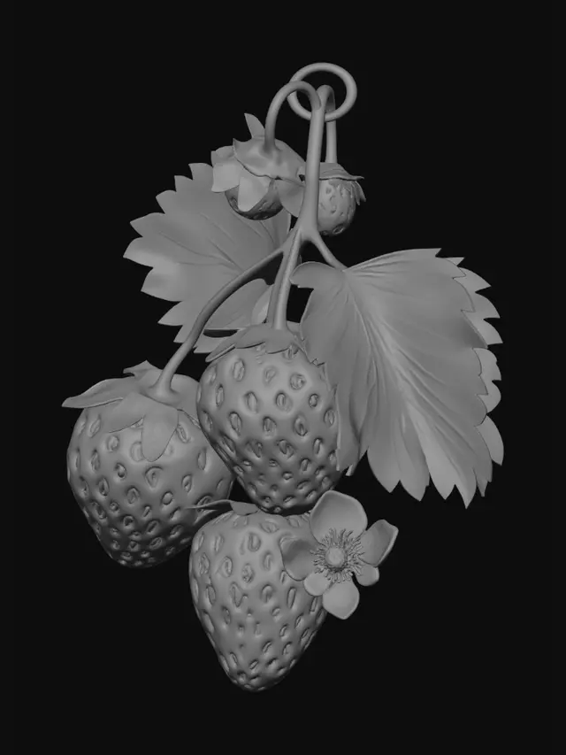 3D model for Strawberry Trio