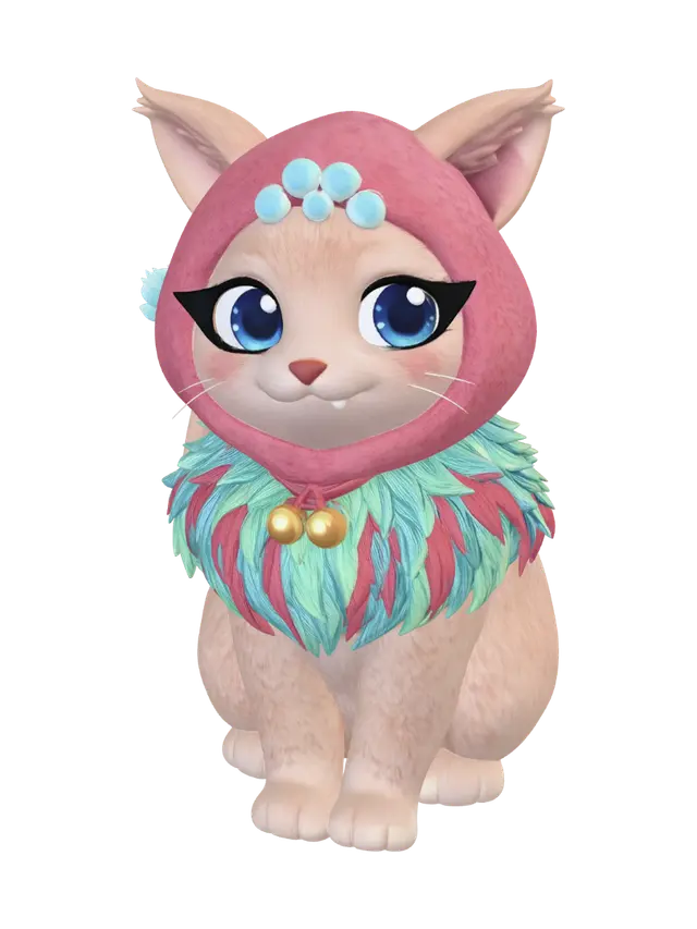 3D model for Rainbow Fluff Kitty