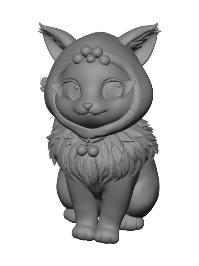 3D model for Rainbow Fluff Kitty