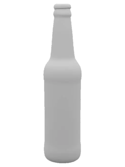 3D model for glass bottle of beer