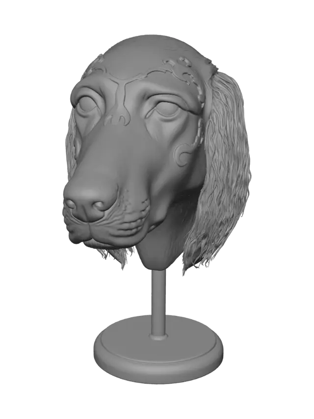 3D model for Goldleaf Spaniel Bust