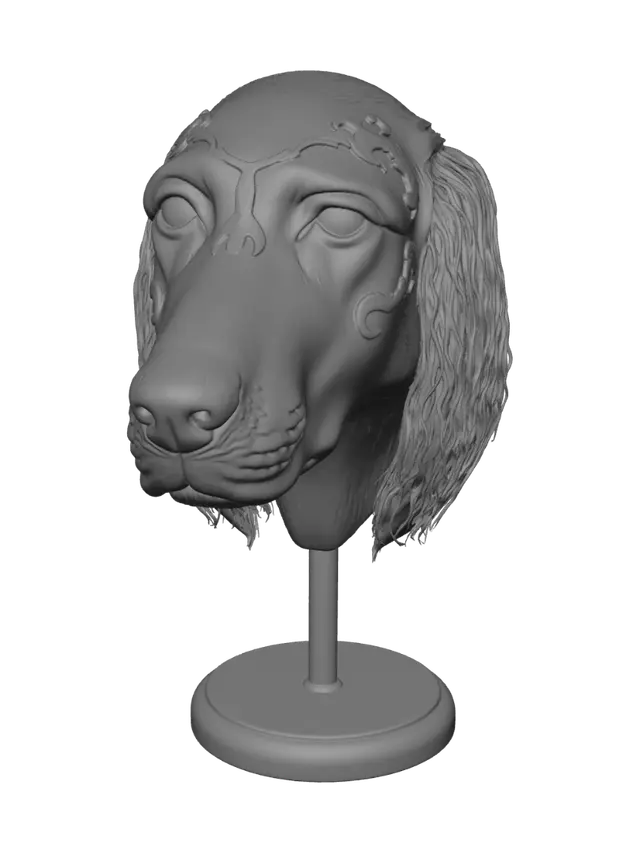 3D model for Goldleaf Spaniel Bust