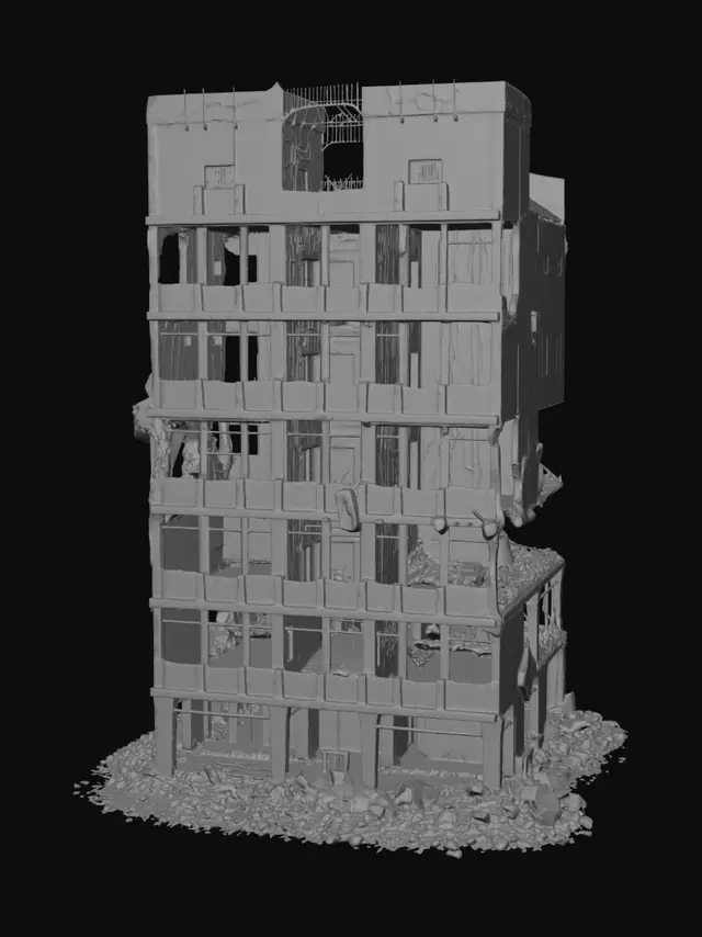3D model for Crumbling Skyscraper