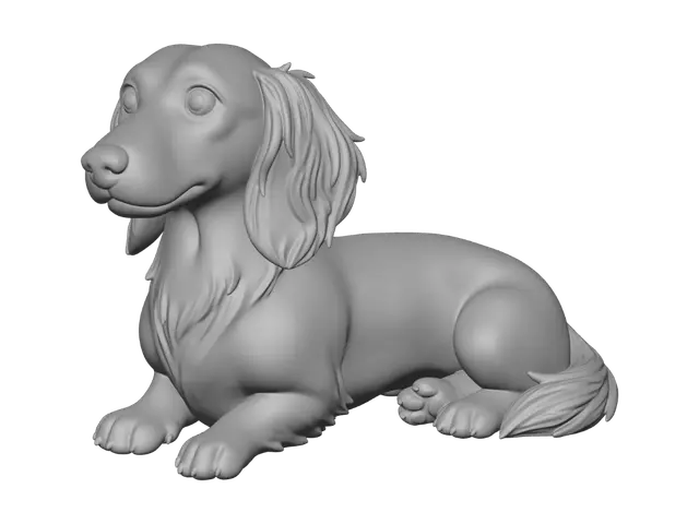 3D model for recreate this image cartoonised but in proportion, ensure high resolution, do not cut any parts of the dog off the image