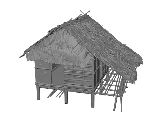 3D model for Thatched Hut on Stilts