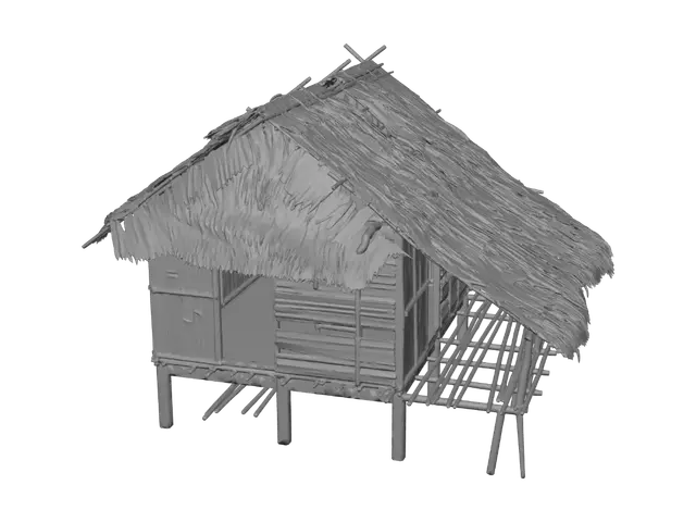 3D model for Thatched Hut on Stilts