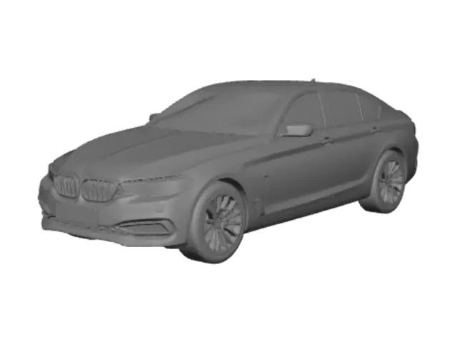 3D model for Dark gray BMW 5 Series sedan