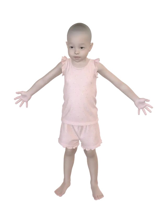3D-модель Open Arms in Pink - Rounded, сгенерированная ИИ