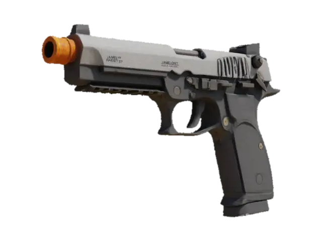 3D model for James Bond Secret Agent Pistol, semi-automatic pistol, huge barrel, Game Asset, Ultra Realistic, Unreal engine 5 FPS game, Call of duty, PKV MARK 3, HAMMER Edition, ARCH Compatible Barrel Muzzle Break