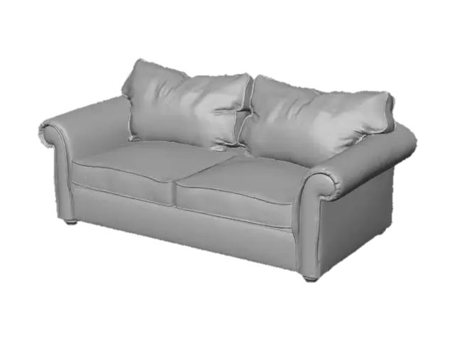 3D model for Dirty old plaid couch, high quality, realistic