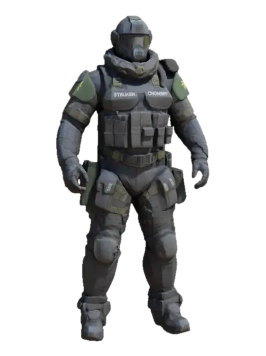 Stalker Shadow of Chernobyl Military power armor Exoskeleton with ballistic vest and… - Padded-3D-modell, genererad av AI