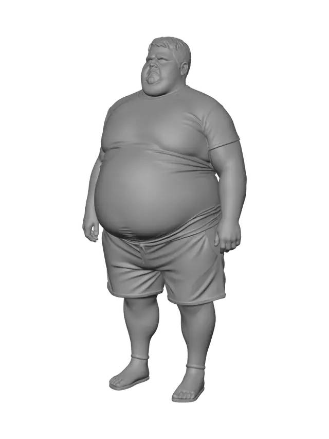 3D model for Создай фото жирного жиробаса и одень его в футболку чёрную с надписью "Dota 2"