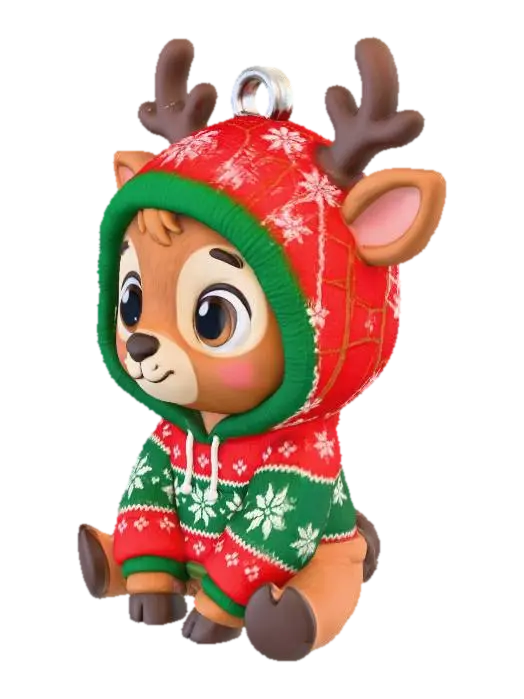 Holiday Reindeer Charm - New 3D model, vytvořený pomocí AI
