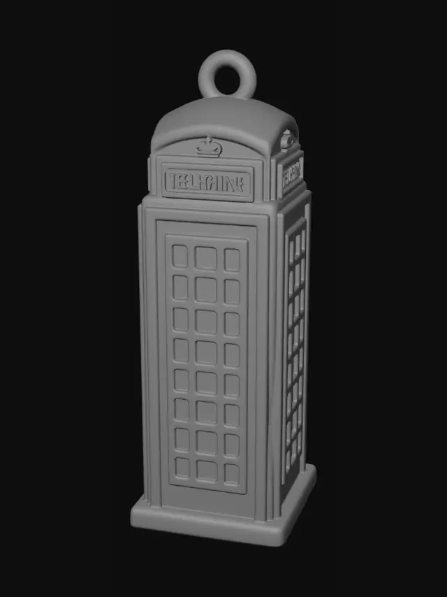 3D model for Crimson London Telephone Box