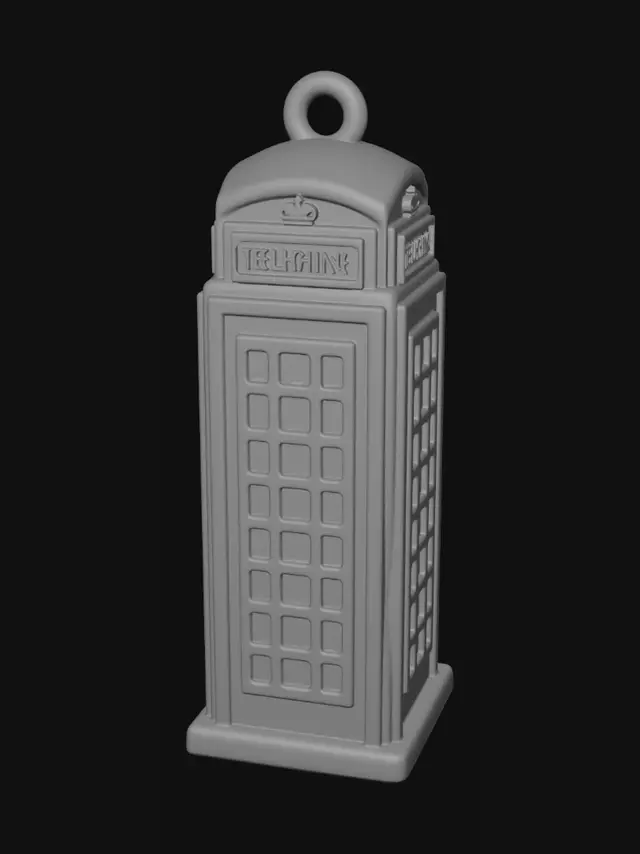 3D model for Crimson London Telephone Box