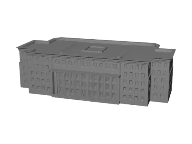 3D model for Sunlit Brick Office Building