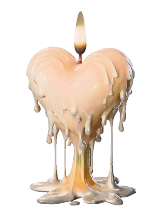 Melting Heart, - Emotional 3D model, vytvořený pomocí AI