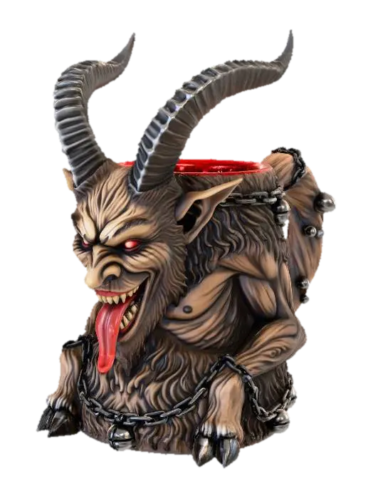 Krampus Mug 3D model, vytvořený pomocí AI