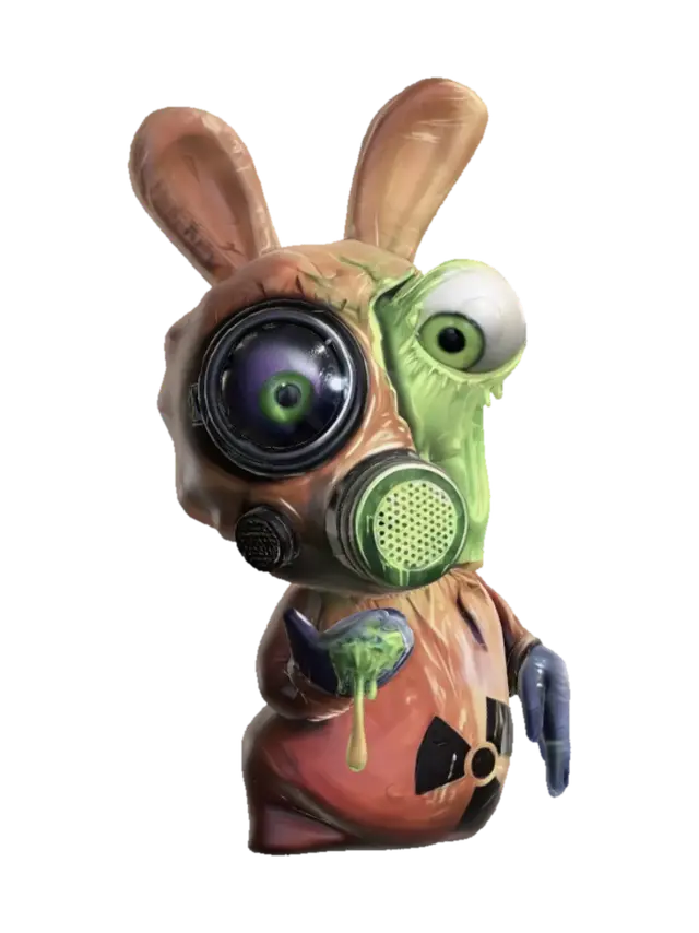 Radioactive Rabbit - Toxic 3D model, vytvořený pomocí AI