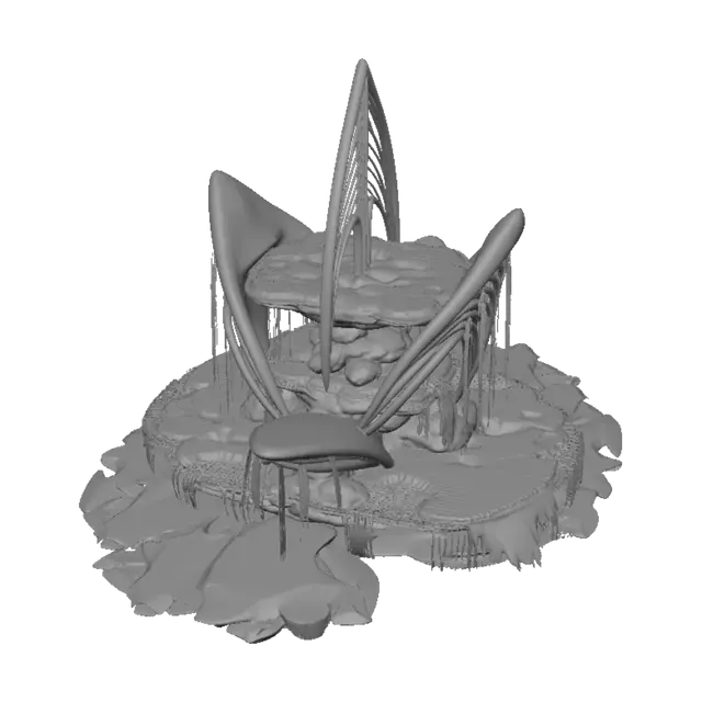 3D model for Golden Lotus Fountain