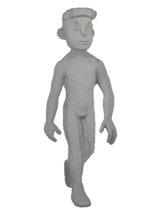 Character Sketch - Teste 3D model, vytvořený pomocí AI
