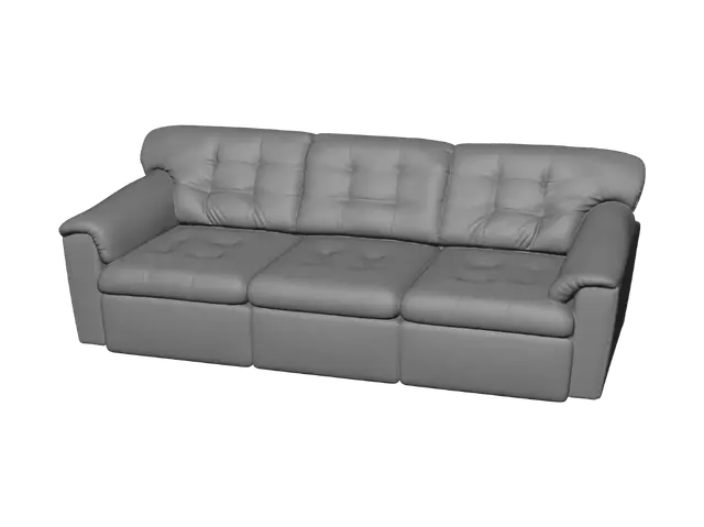 3D model for Lavender Tufted Sofa