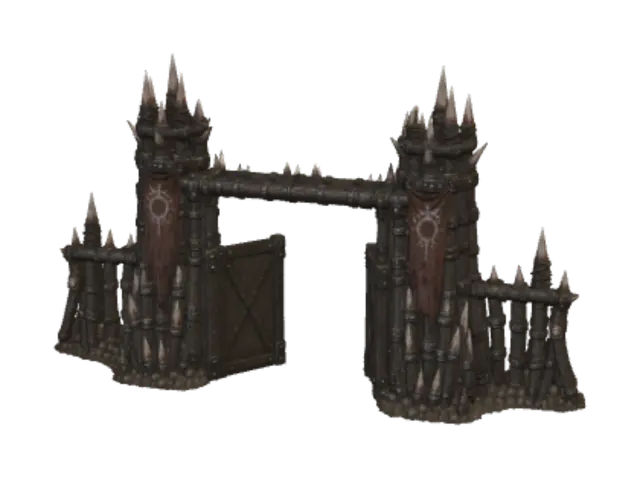 Orc Gate Full Structure - Rts 3D model, AI generated
