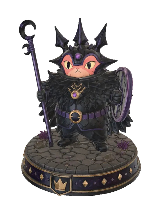 Donjons et chatons - Caped 3D model, vytvořený pomocí AI