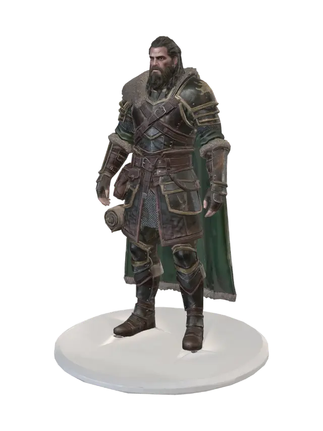 3D model for The Armored Warlord