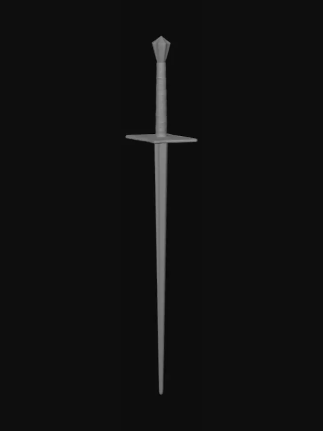 3D model for Crusader's Longsword