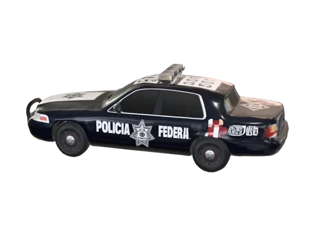 3D model for Federal Police Car Under a Canopy